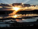 geyser sunset